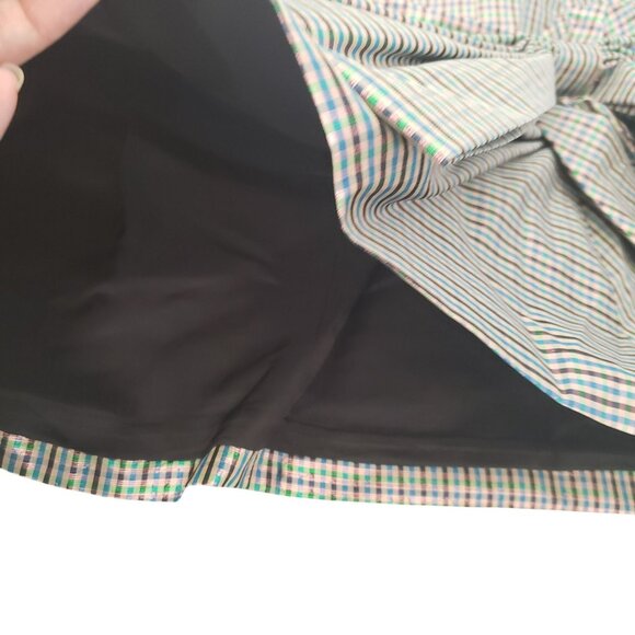 pushbutton Check Plaid Holiday Bow Mini Skirt - Picture 10 of 11